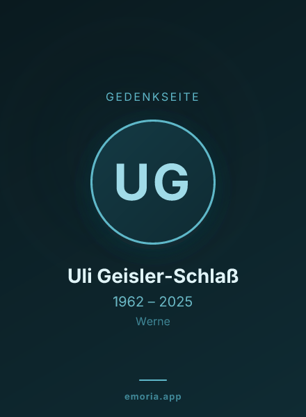 Gedenkportrait von Uli Geisler-Schlaß