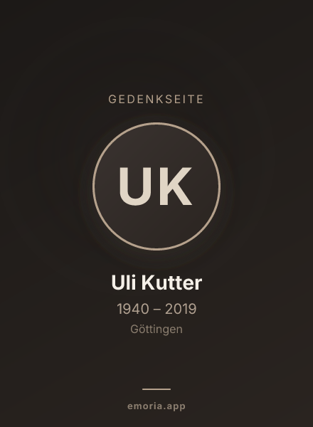 Gedenkportrait von Uli Kutter
