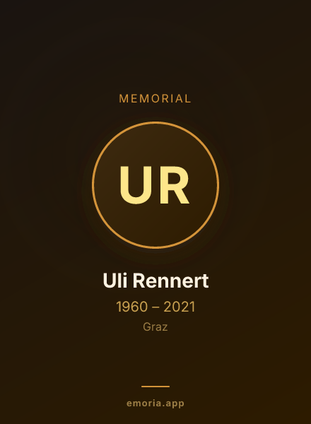 Memorial portrait of Uli Rennert