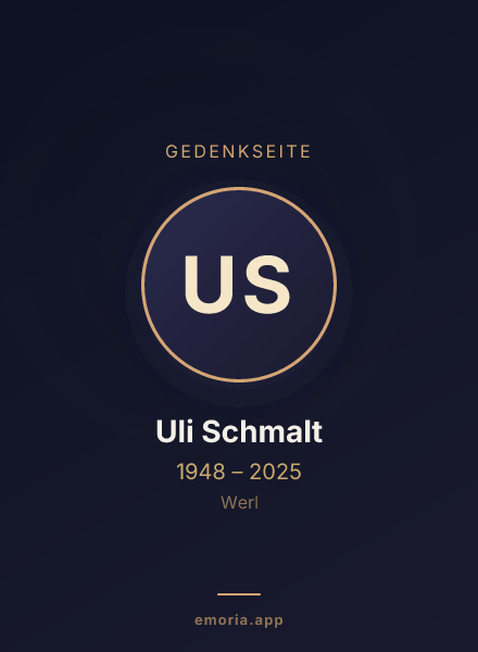 Gedenkportrait von Uli Schmalt