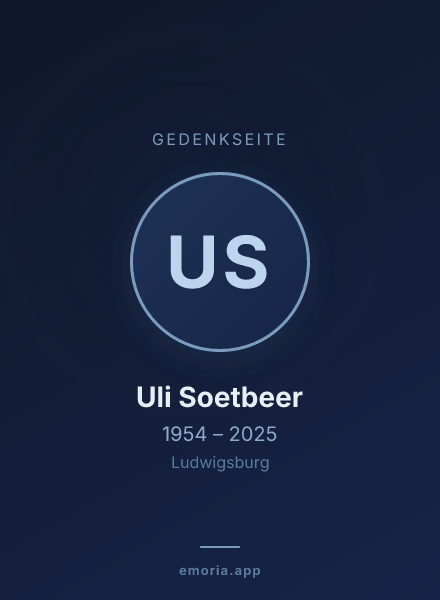 Gedenkportrait von Uli Soetbeer