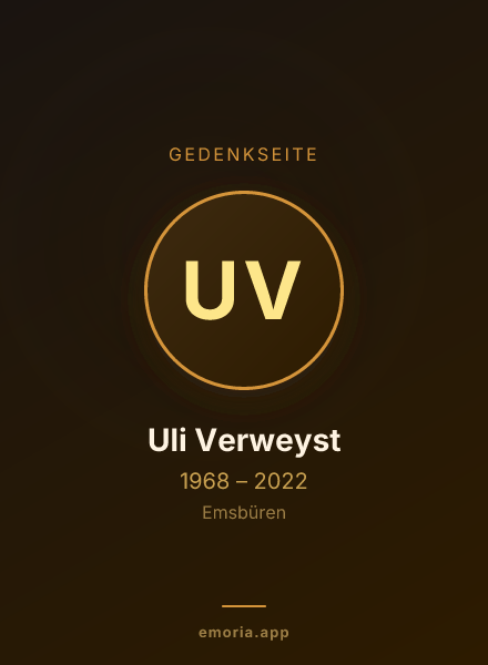 Gedenkportrait von Uli Verweyst
