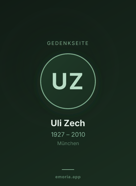 Gedenkportrait von Uli Zech