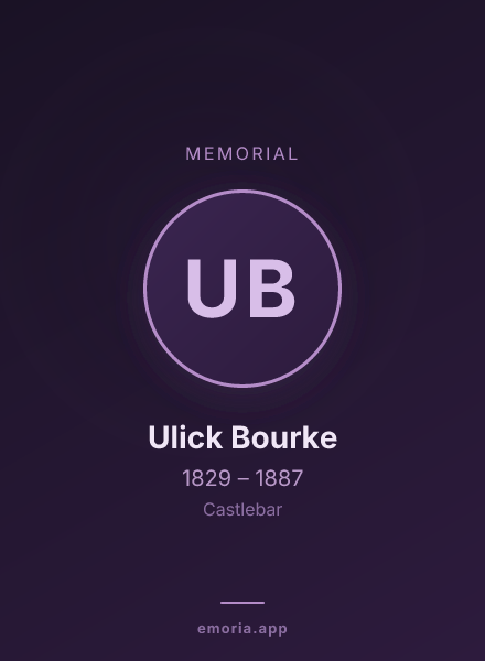 Memorial portrait of Ulick Bourke
