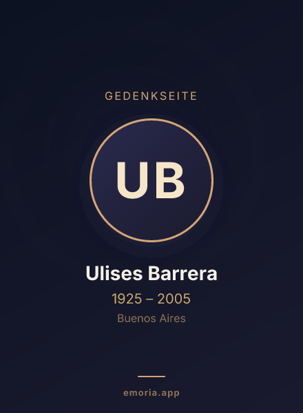 Gedenkportrait von Ulises Barrera