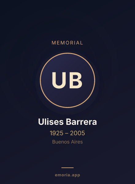 Memorial portrait of Ulises Barrera