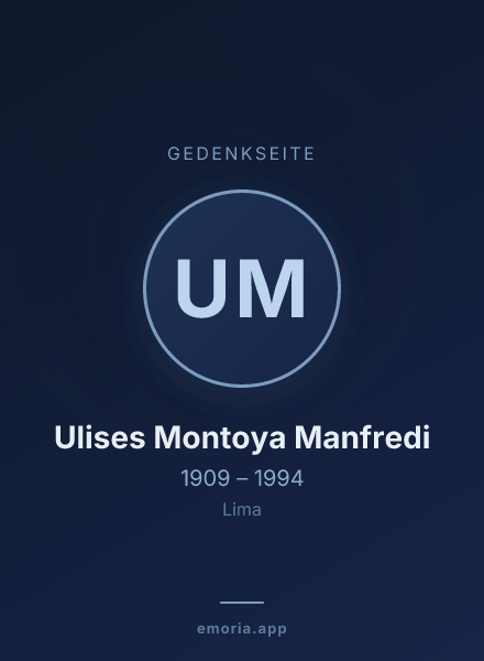 Gedenkportrait von Ulises Montoya Manfredi