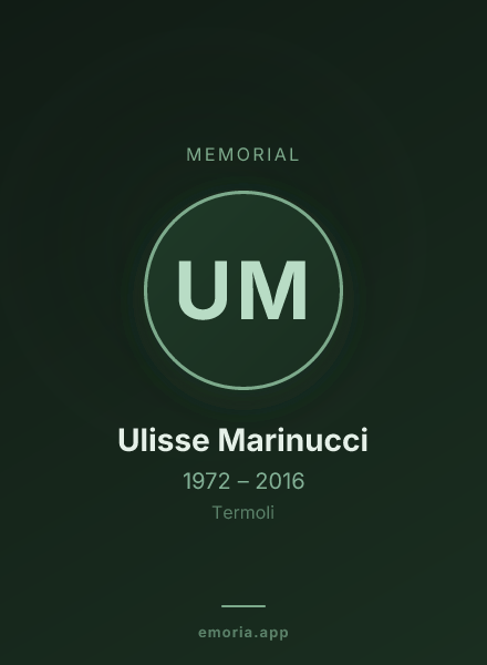 Memorial portrait of Ulisse Marinucci