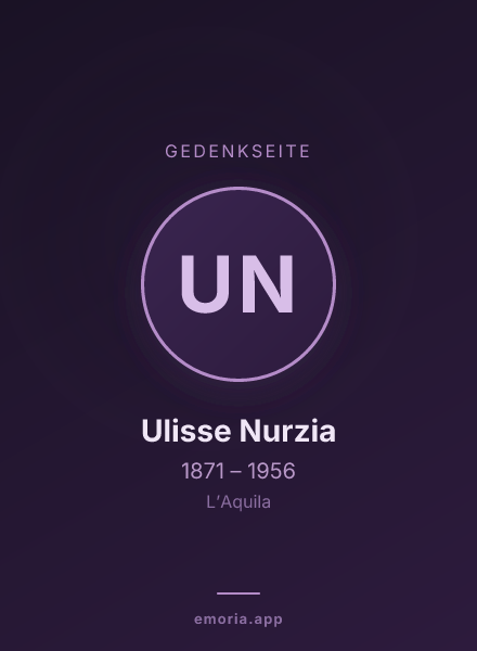 Gedenkportrait von Ulisse Nurzia