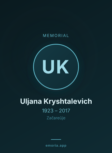 Memorial portrait of Uljana Kryshtalevich