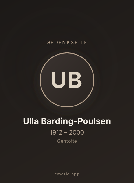Gedenkportrait von Ulla Barding-Poulsen