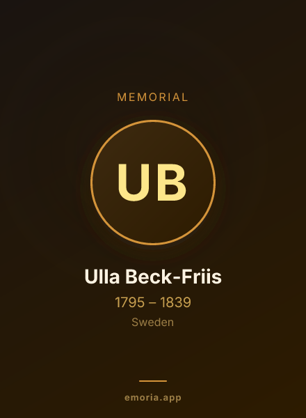 Memorial portrait of Ulla Beck-Friis
