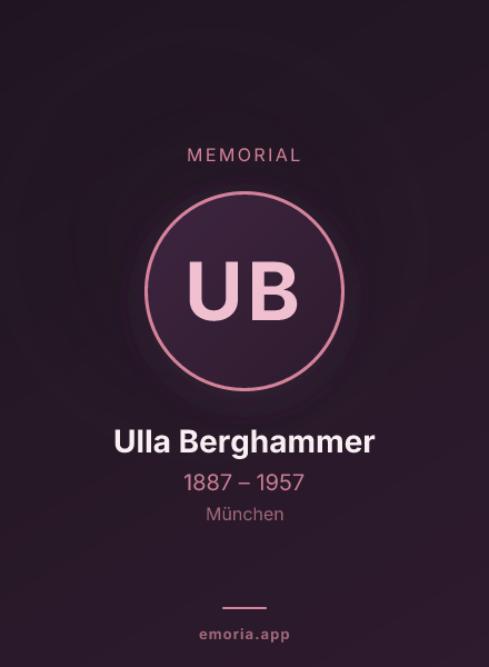 Memorial portrait of Ulla Berghammer