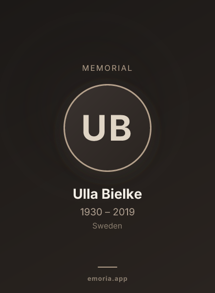 Memorial portrait of Ulla Bielke