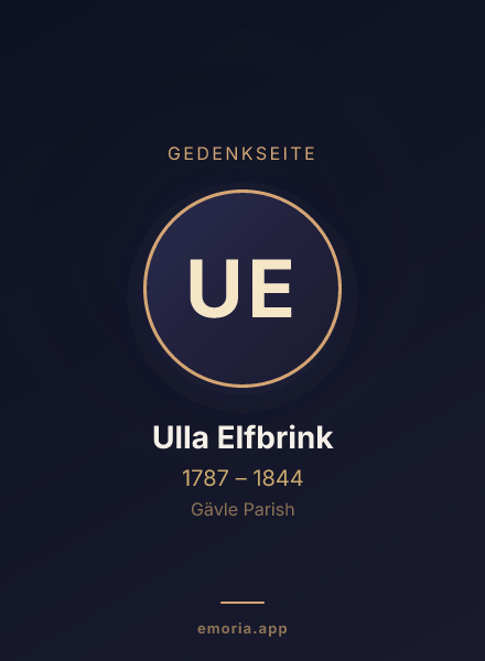 Gedenkportrait von Ulla Elfbrink