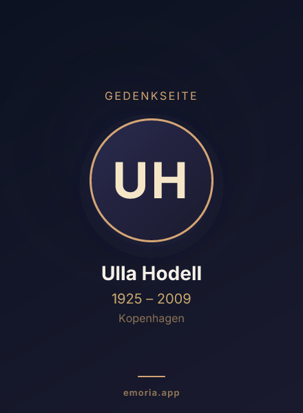 Gedenkportrait von Ulla Hodell