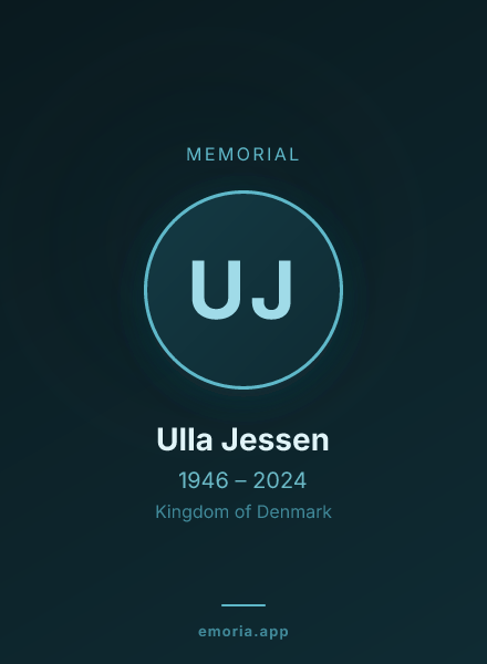 Memorial portrait of Ulla Jessen
