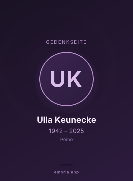 Gedenkportrait von Ulla Keunecke