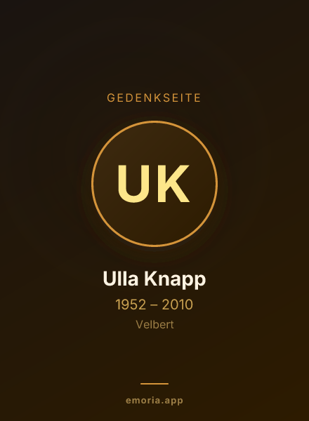 Gedenkportrait von Ulla Knapp