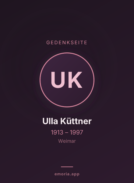Gedenkportrait von Ulla Küttner