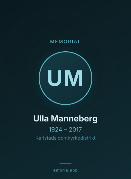 Memorial portrait of Ulla Manneberg