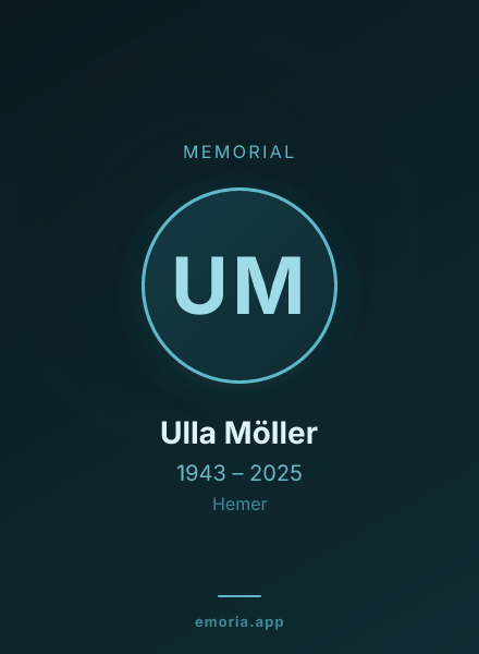 Memorial portrait of Ulla Möller