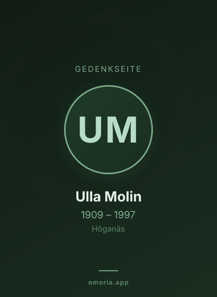 Gedenkportrait von Ulla Molin