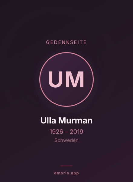 Gedenkportrait von Ulla Murman