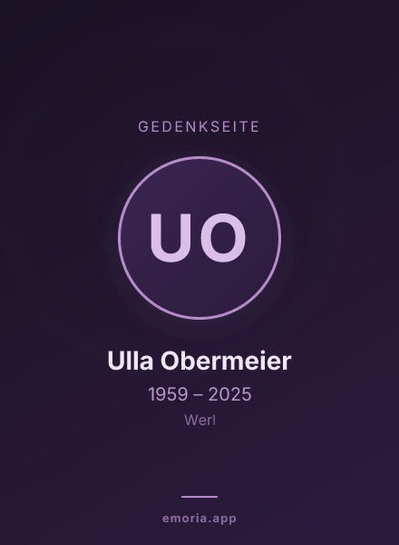 Gedenkportrait von Ulla Obermeier