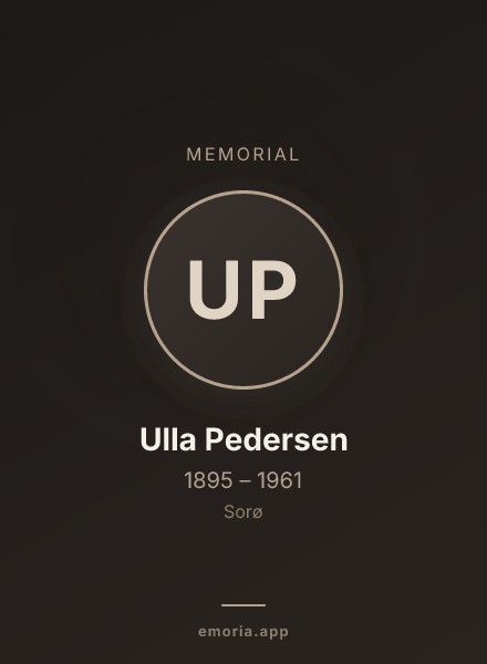 Memorial portrait of Ulla Pedersen