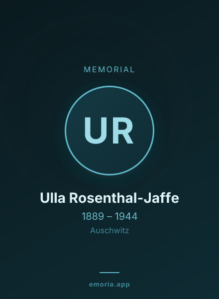 Memorial portrait of Ulla Rosenthal-Jaffe