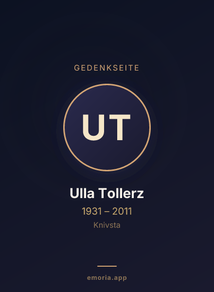 Gedenkportrait von Ulla Tollerz