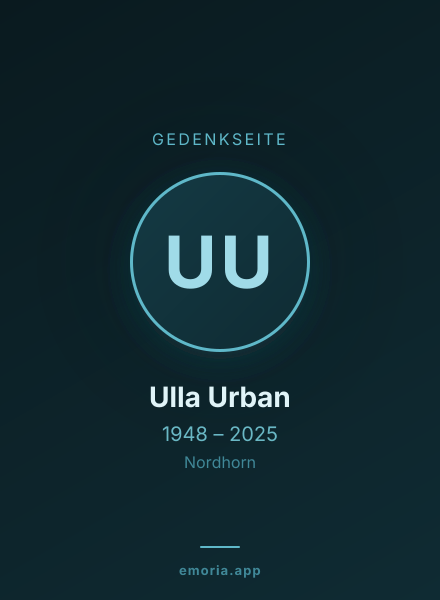 Gedenkportrait von Ulla Urban