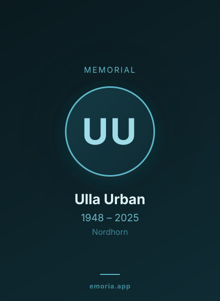 Memorial portrait of Ulla Urban
