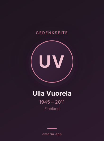 Gedenkportrait von Ulla Vuorela