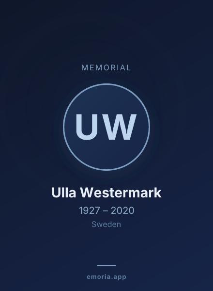 Memorial portrait of Ulla Westermark