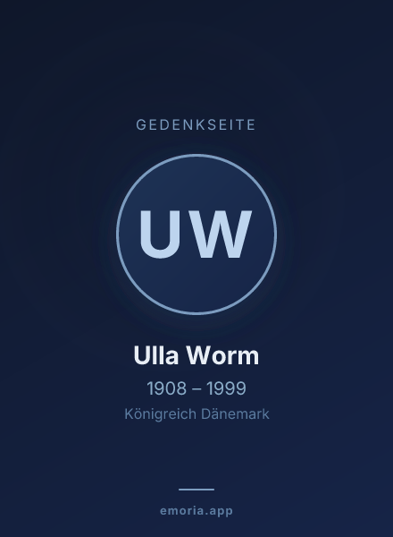Gedenkportrait von Ulla Worm