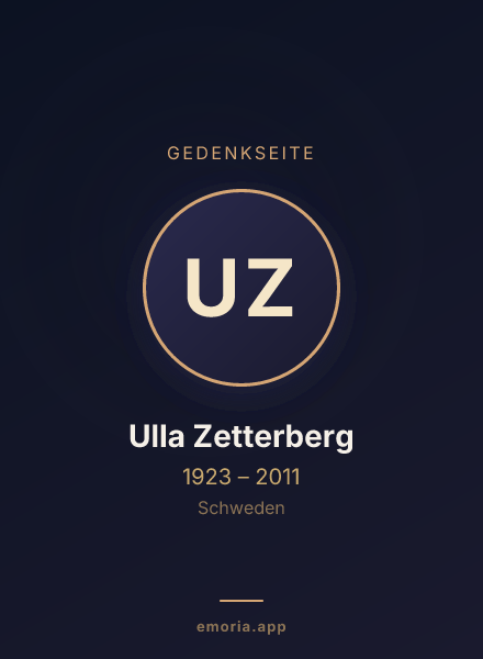 Gedenkportrait von Ulla Zetterberg