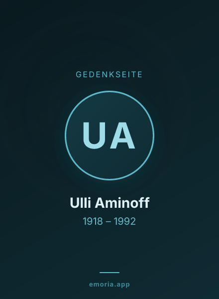 Gedenkportrait von Ulli Aminoff