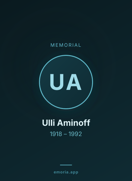 Memorial portrait of Ulli Aminoff