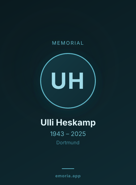 Memorial portrait of Ulli Heskamp