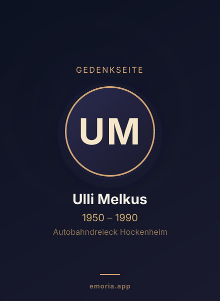 Gedenkportrait von Ulli Melkus