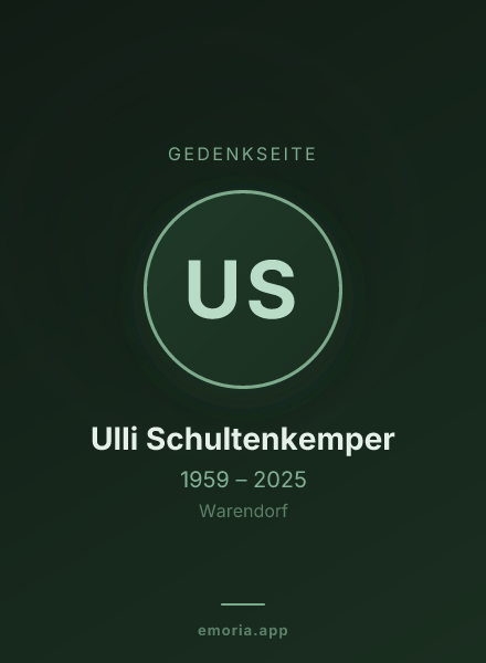 Gedenkportrait von Ulli Schultenkemper