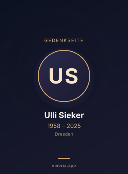 Gedenkportrait von Ulli Sieker