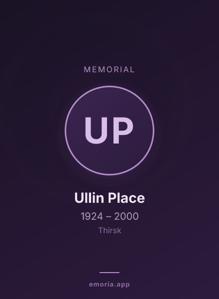 Memorial portrait of Ullin Place