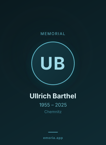Memorial portrait of Ullrich Barthel