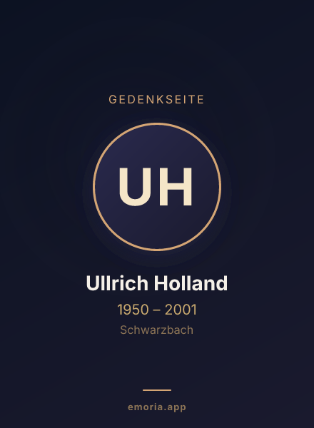 Gedenkportrait von Ullrich Holland