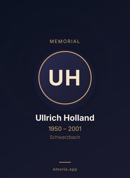 Memorial portrait of Ullrich Holland