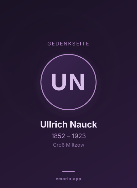 Gedenkportrait von Ullrich Nauck