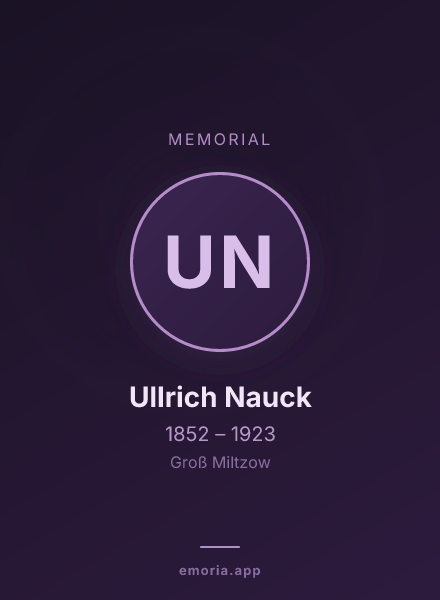 Memorial portrait of Ullrich Nauck